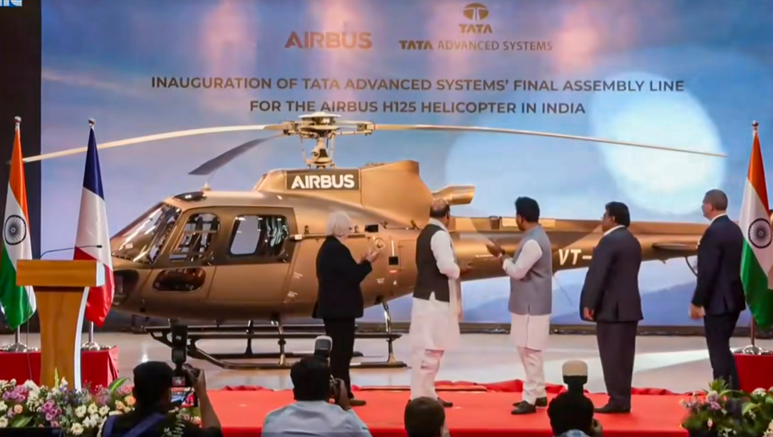 Rajnath Singh Highlights Partnership Success of H-125 Helicopter Program.webp
