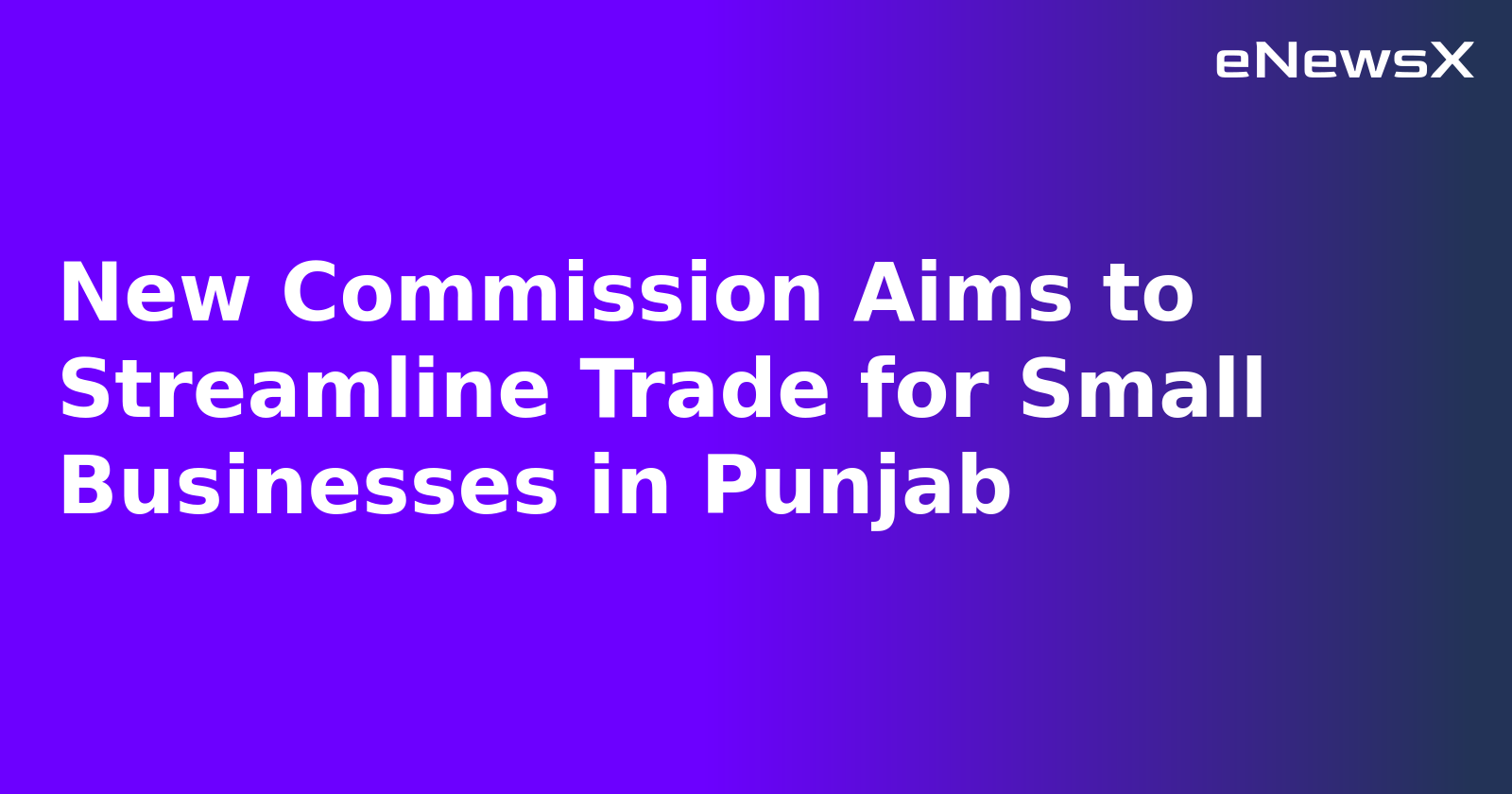 New Commission Aims to Streamline Trade for Small Businesses in Punjab.webp