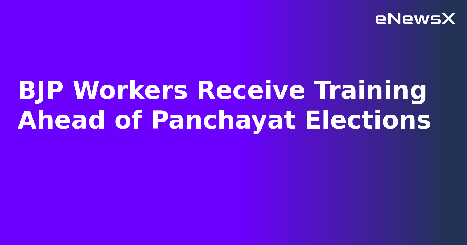 BJP Workers Receive Training Ahead of Panchayat Elections.webp