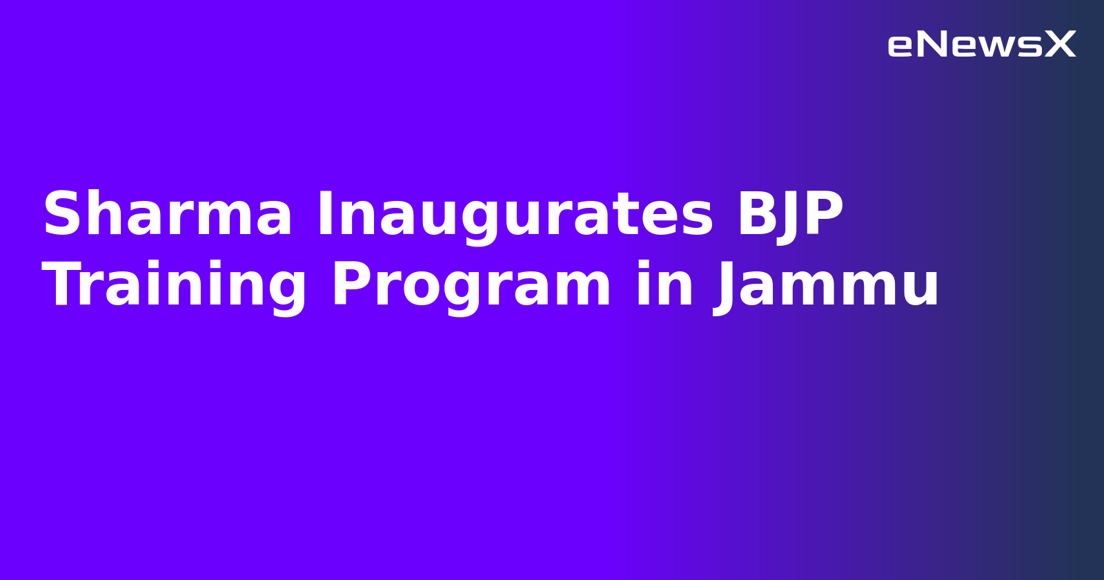 Sharma Inaugurates BJP Training Program in Jammu.webp