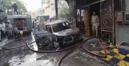 Electric Vehicle Fire in Indore Raises Questions About Charging Points.webp