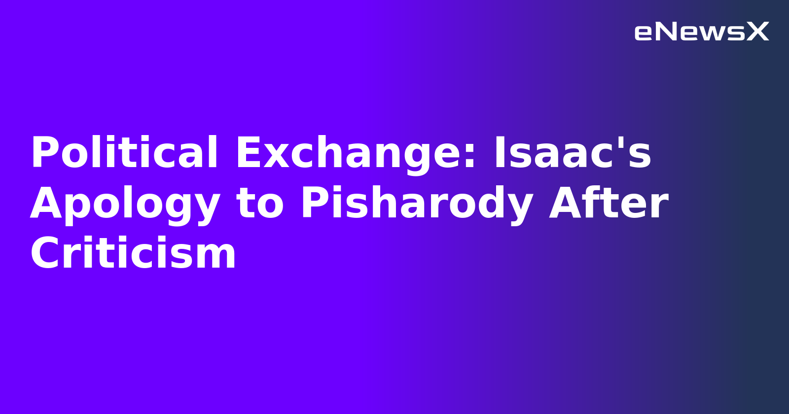 Political Exchange: Isaac's Apology to Pisharody After Criticism.webp