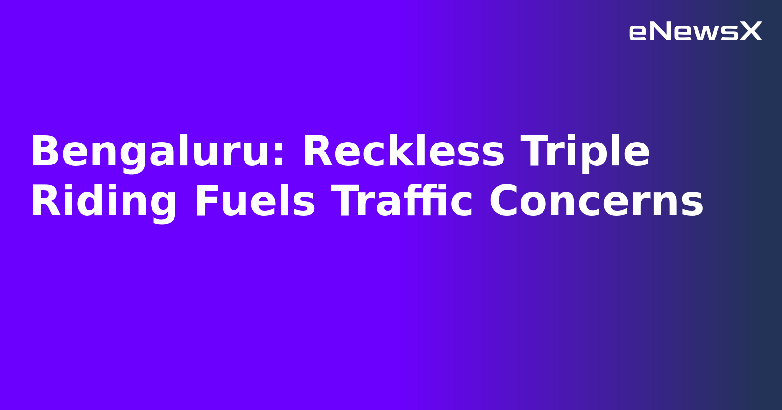 Bengaluru: Reckless Triple Riding Fuels Traffic Concerns.webp