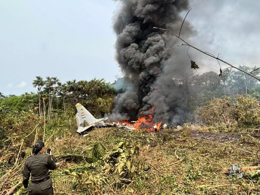 Colombian Military Plane Crashes, Killing At Least 8.webp