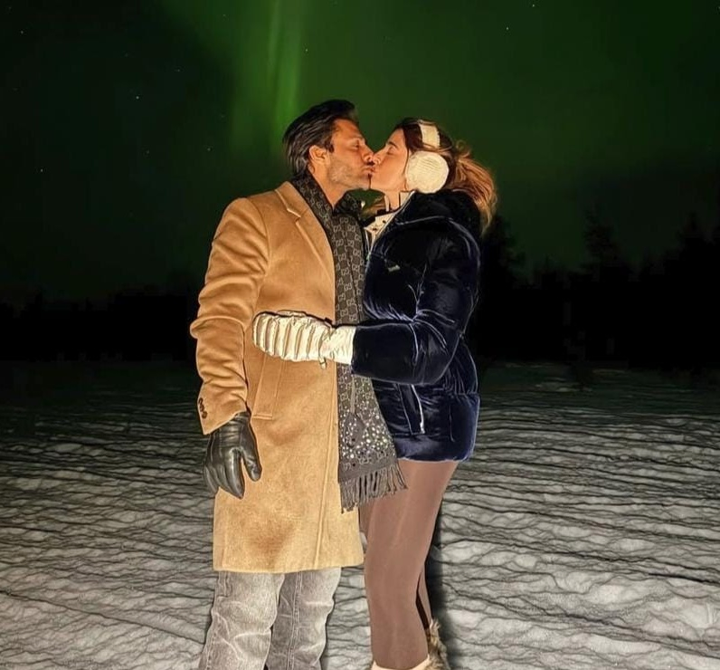 Nupur Sanon & Stebin Ben Share Honeymoon Kiss Under Northern Lights.webp