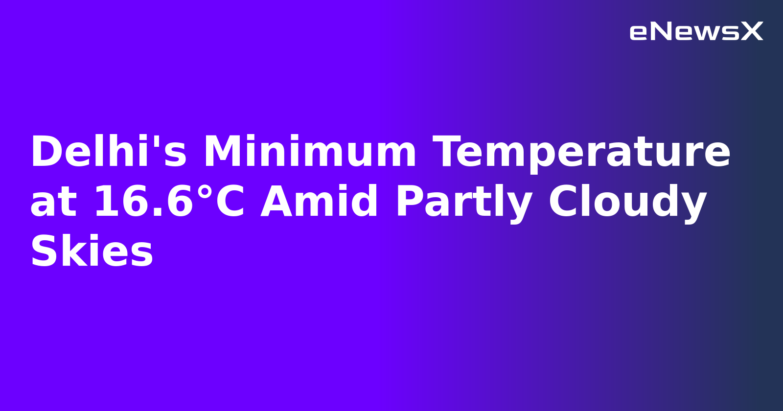 Delhi's Minimum Temperature at 16.6°C Amid Partly Cloudy Skies.webp