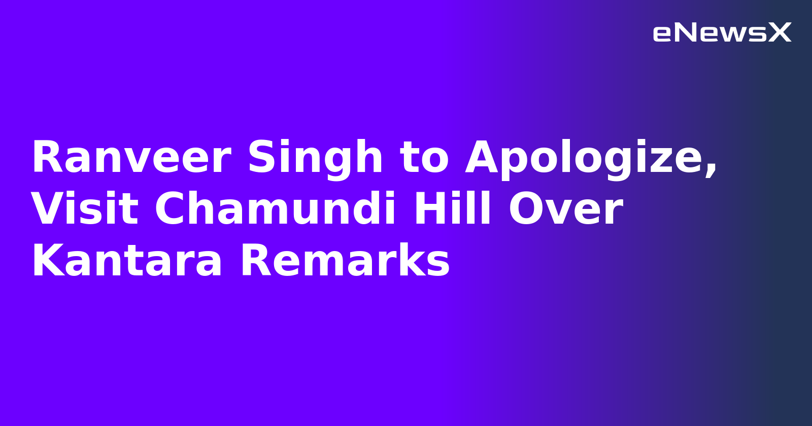 Ranveer Singh to Apologize, Visit Chamundi Hill Over Kantara Remarks.webp