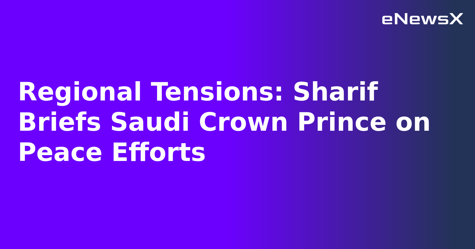 Regional Tensions: Sharif Briefs Saudi Crown Prince on Peace Efforts.webp