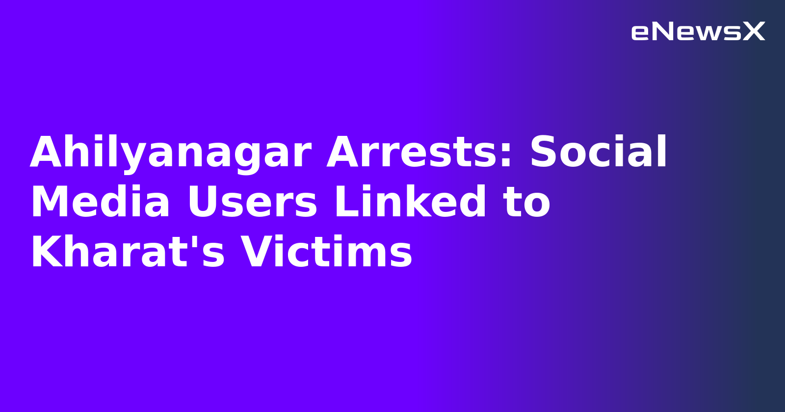 Ahilyanagar Arrests: Social Media Users Linked to Kharat's Victims.webp