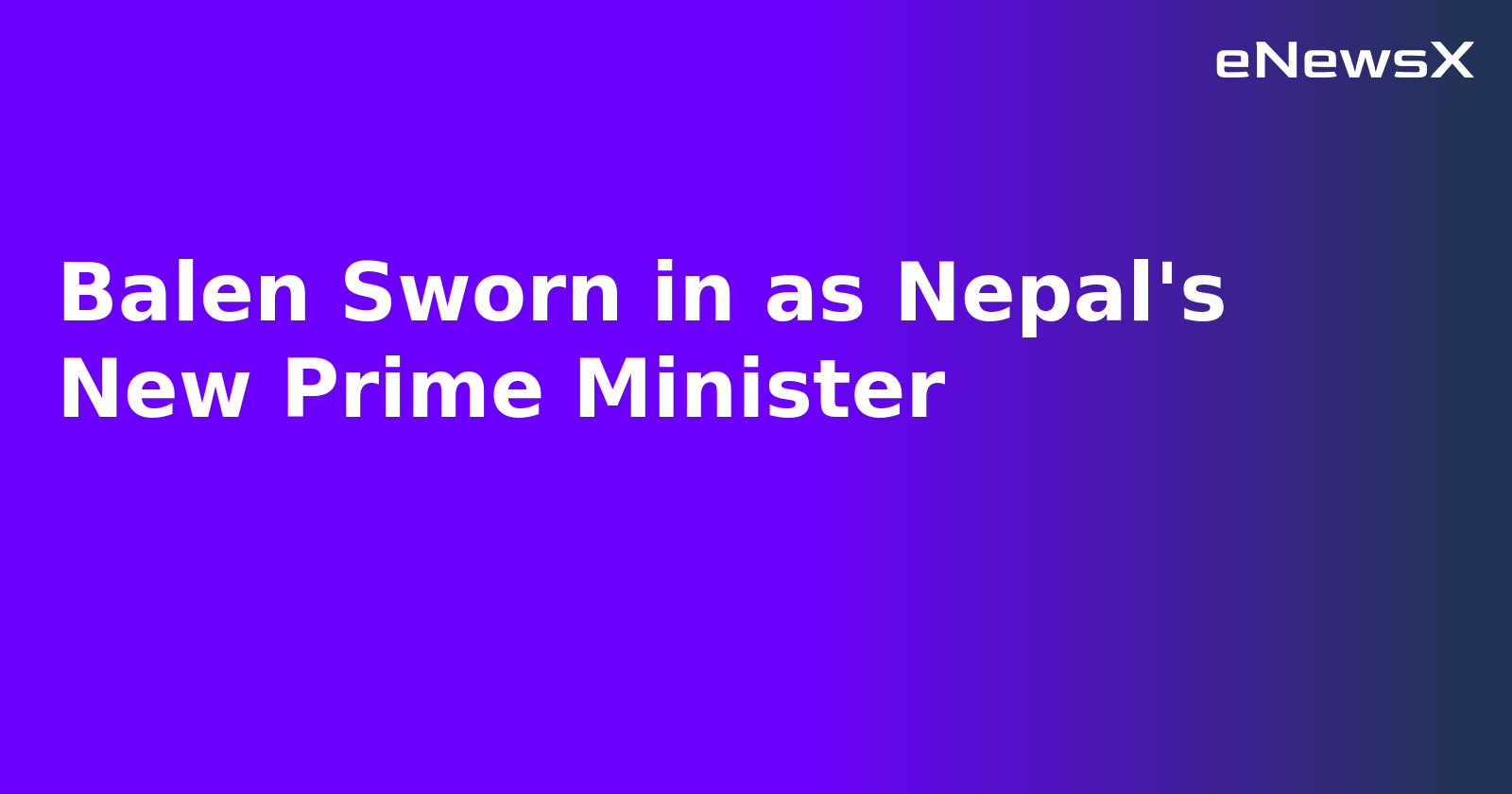 Balen Sworn in as Nepal's New Prime Minister.webp