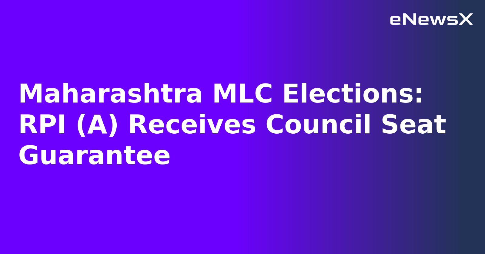 Maharashtra MLC Elections: RPI (A) Receives Council Seat Guarantee.webp
