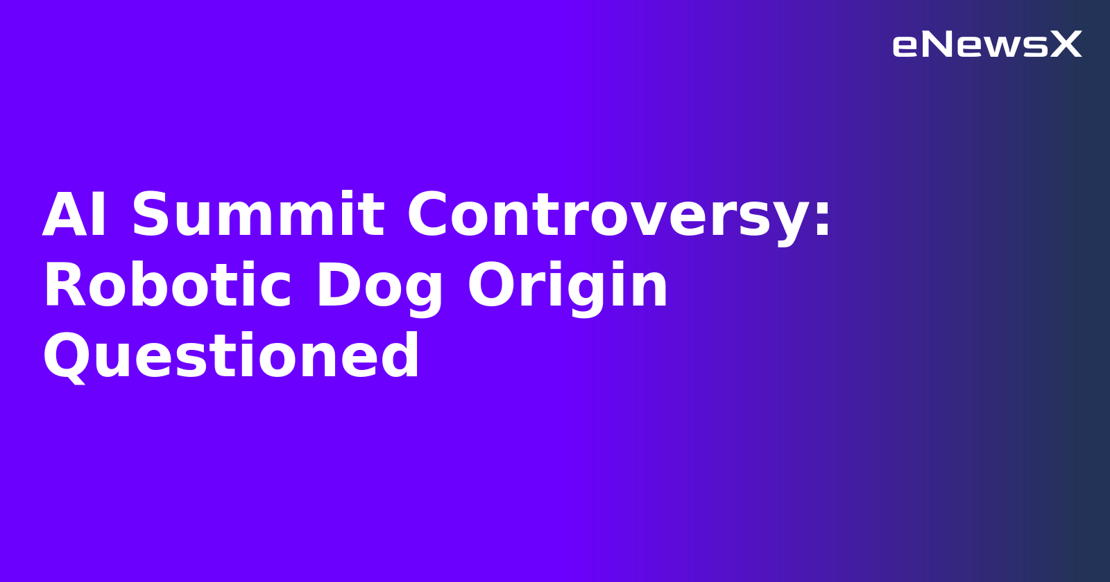 AI Summit Controversy: Robotic Dog Origin Questioned.webp