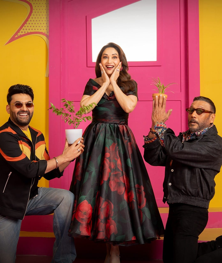 'Karma' Set Memories: Madhuri Dixit, Jackie Shroff, and Anil Kapoor on The Great Indian Kapil...webp