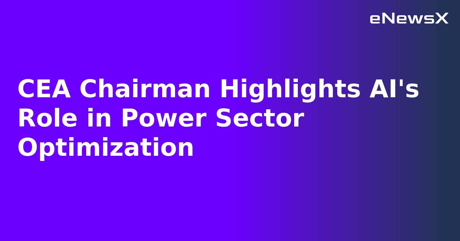 CEA Chairman Highlights AI's Role in Power Sector Optimization.webp
