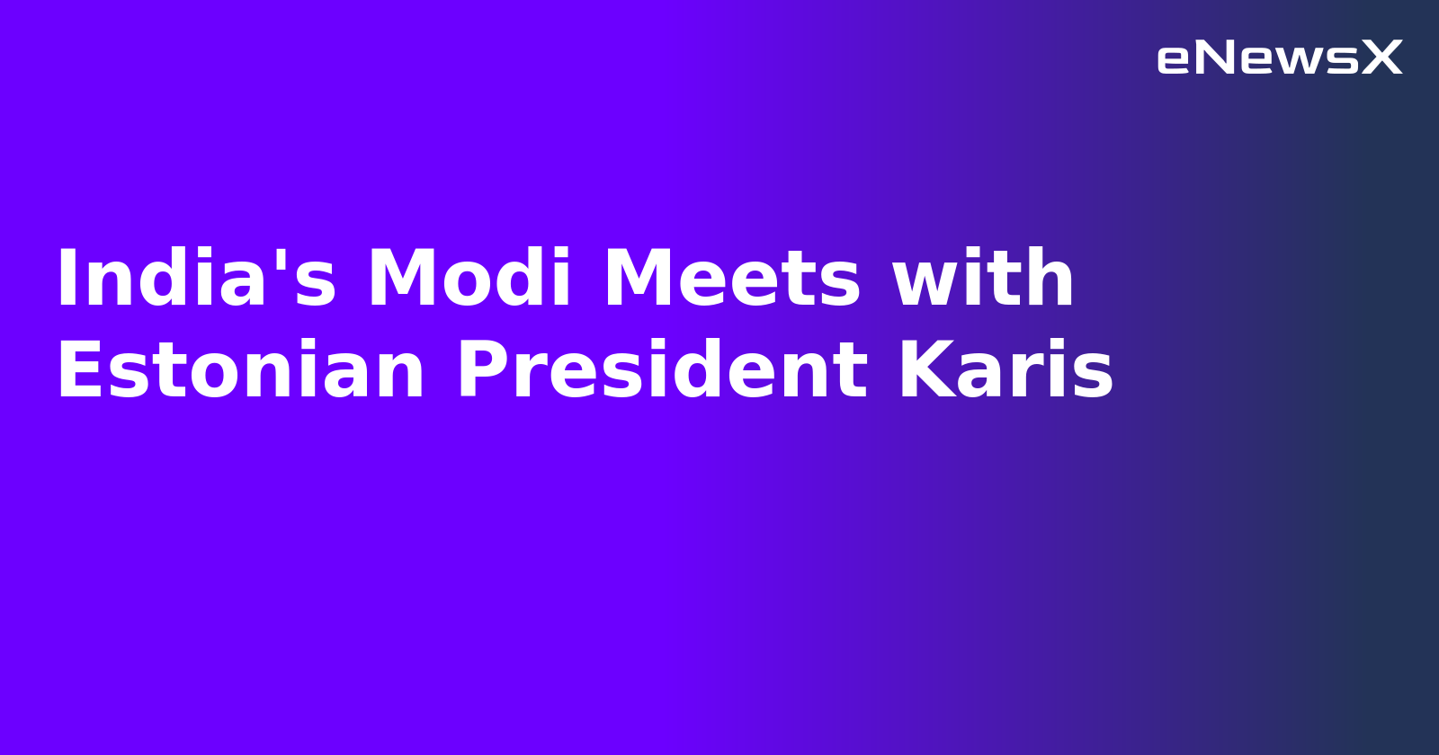 India's Modi Meets with Estonian President Karis.webp
