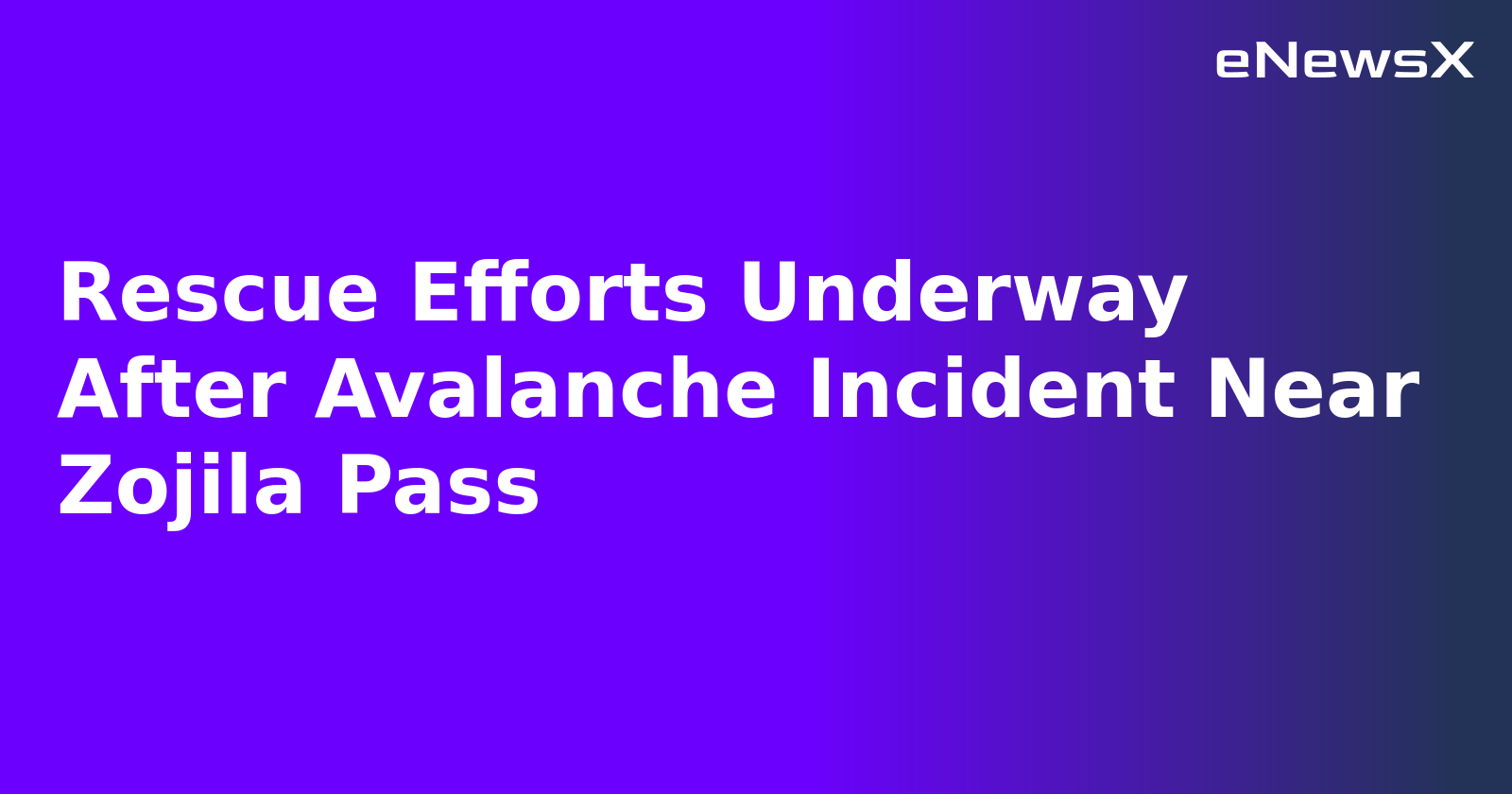 Rescue Efforts Underway After Avalanche Incident Near Zojila Pass.webp