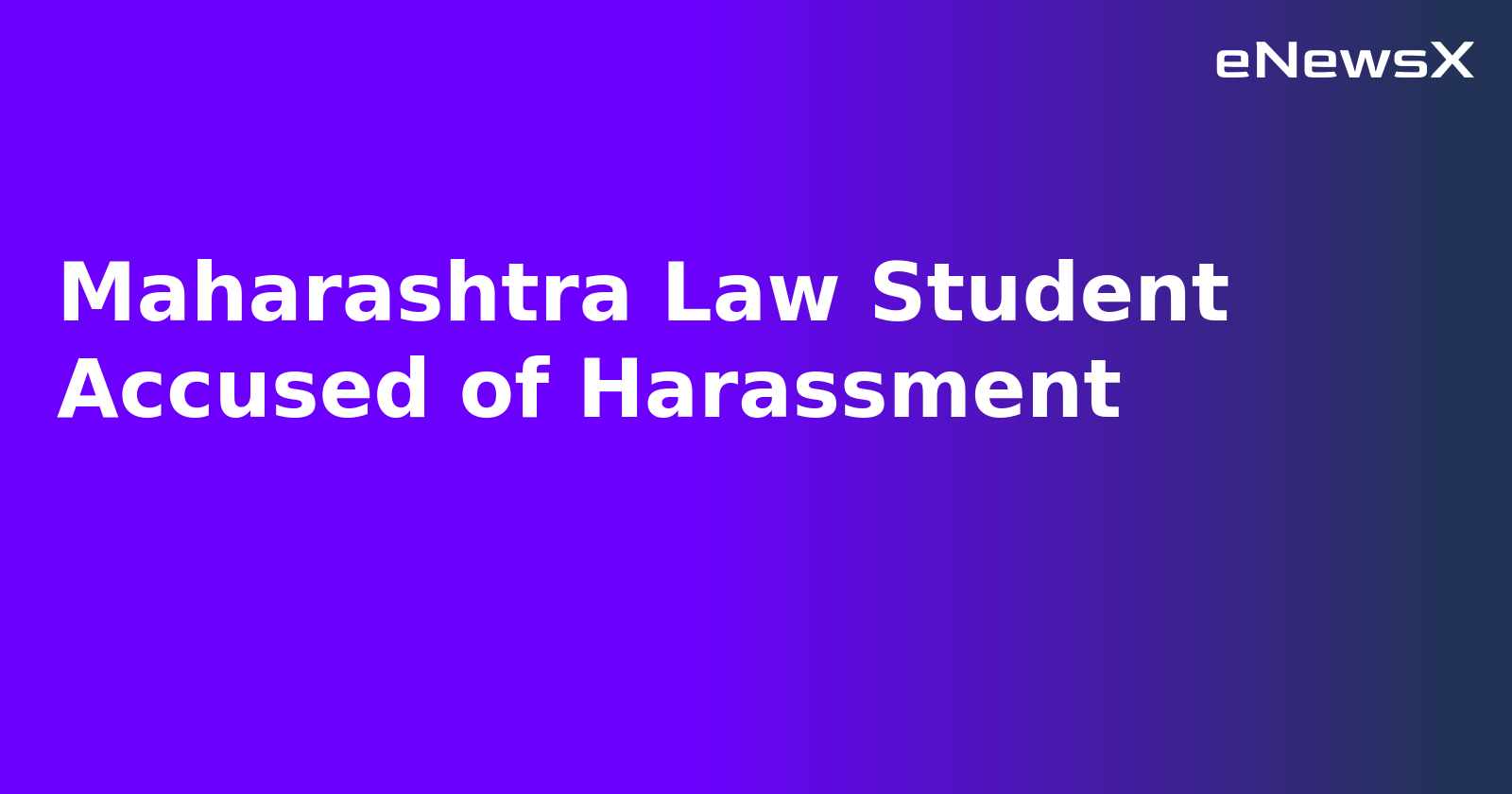 Maharashtra Law Student Accused of Harassment.webp