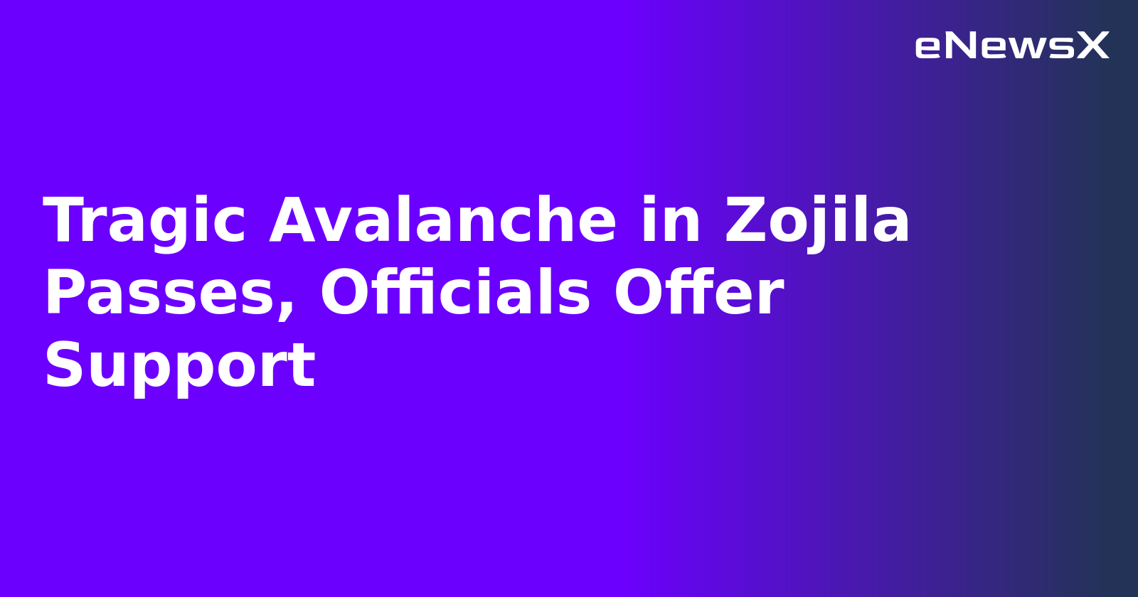 Tragic Avalanche in Zojila Passes, Officials Offer Support.webp