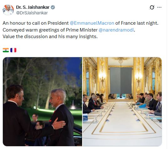 India's Jaishankar Meets Macron, Delivers PM Modi's Greetings.webp