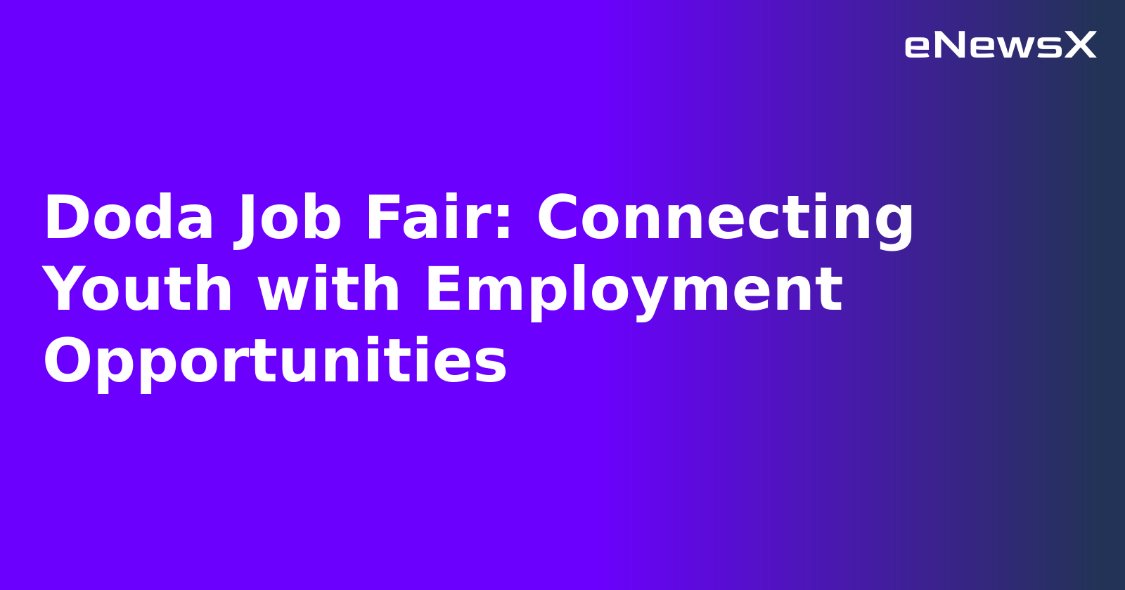 Doda Job Fair: Connecting Youth with Employment Opportunities