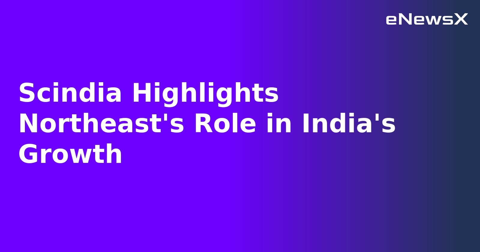 Scindia Highlights Northeast's Role in India's Growth.webp Scindia Highlights Northeast's Role in India's Growth.webp
