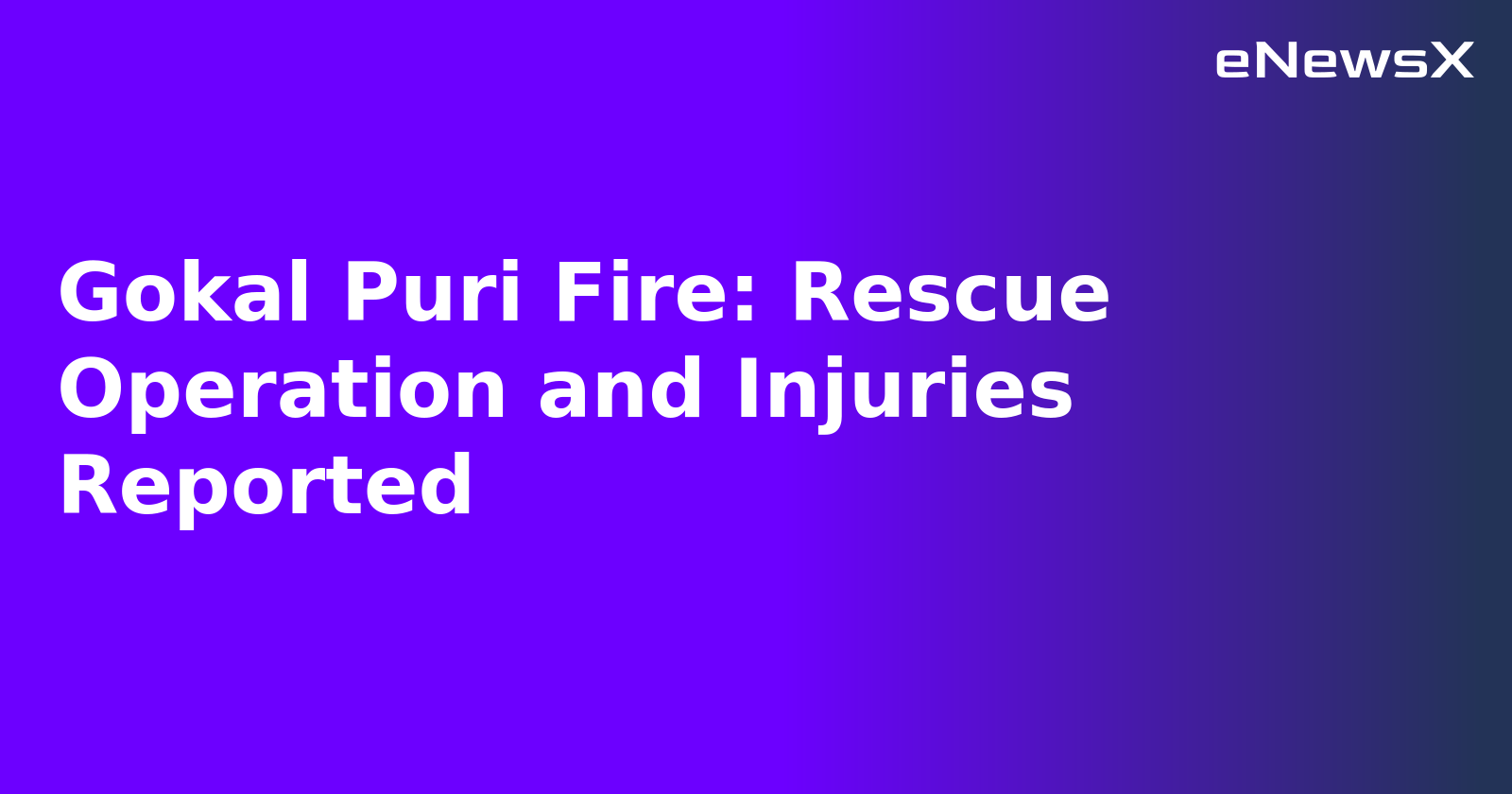 Gokal Puri Fire: Rescue Operation and Injuries Reported.webp