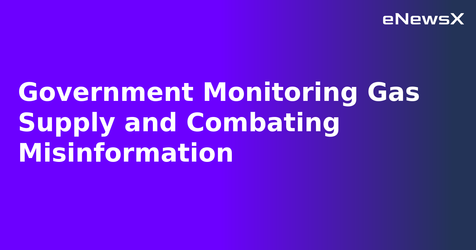 Government Monitoring Gas Supply and Combating Misinformation.webp