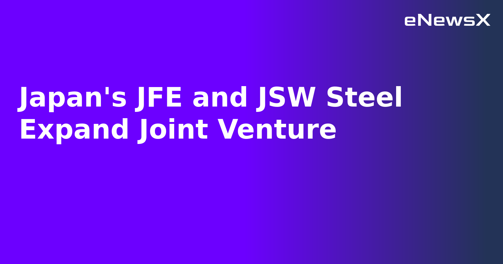 Japan's JFE and JSW Steel Expand Joint Venture.webp