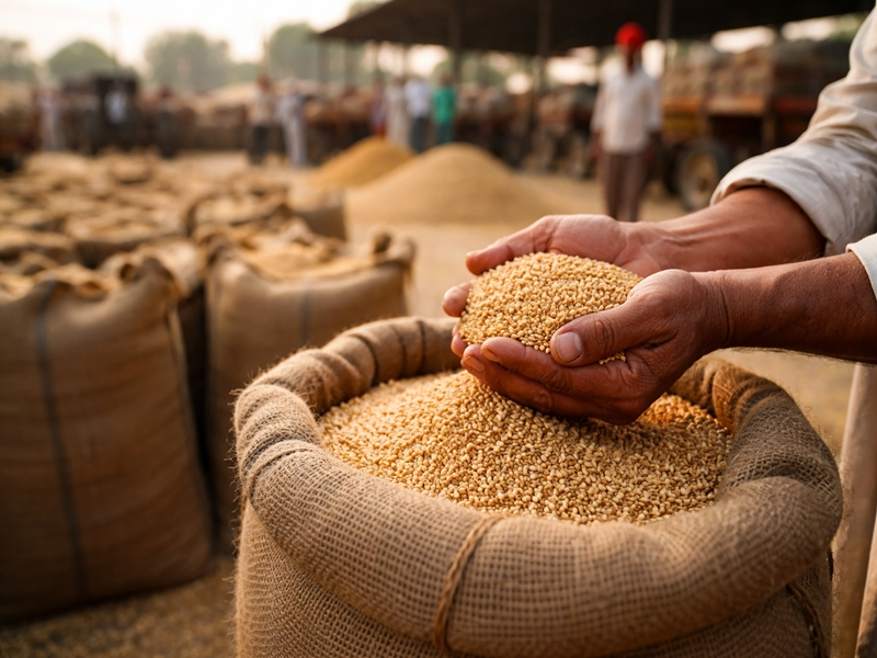 Farmers Face Delays in Madhya Pradesh Wheat Procurement.webp