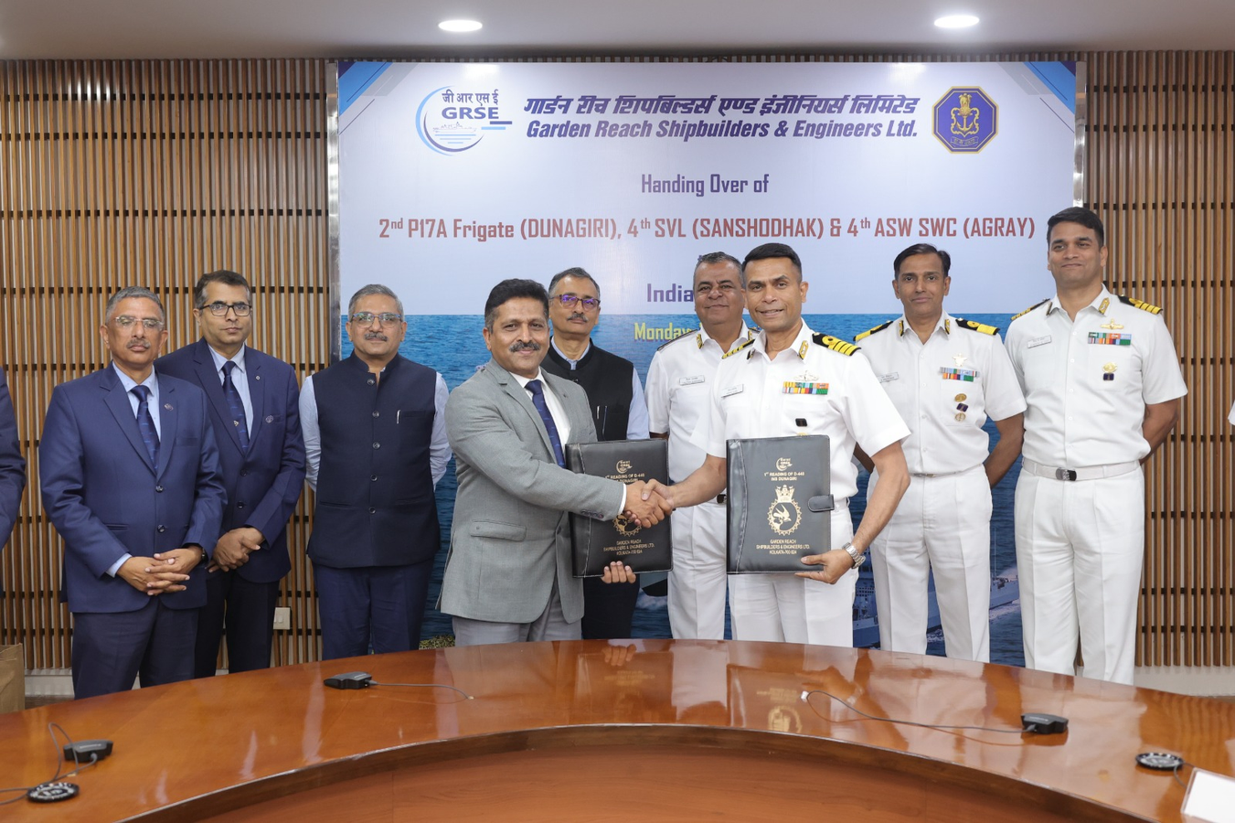 GRSE Delivers Three Warships to Indian Navy.webp