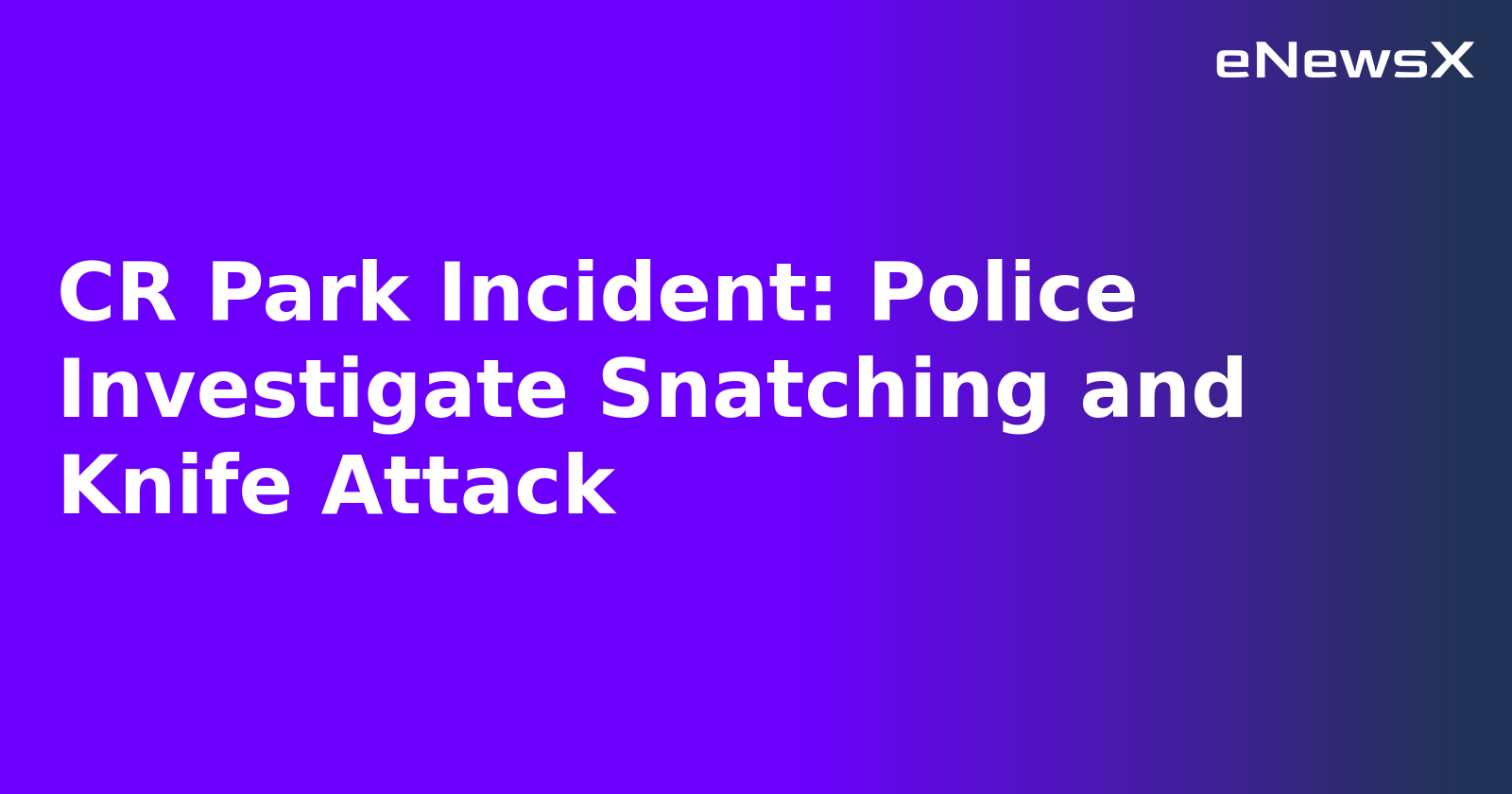 CR Park Incident: Police Investigate Snatching and Knife Attack.webp CR Park Incident: Police Investigate Snatching and Knife Attack.webp