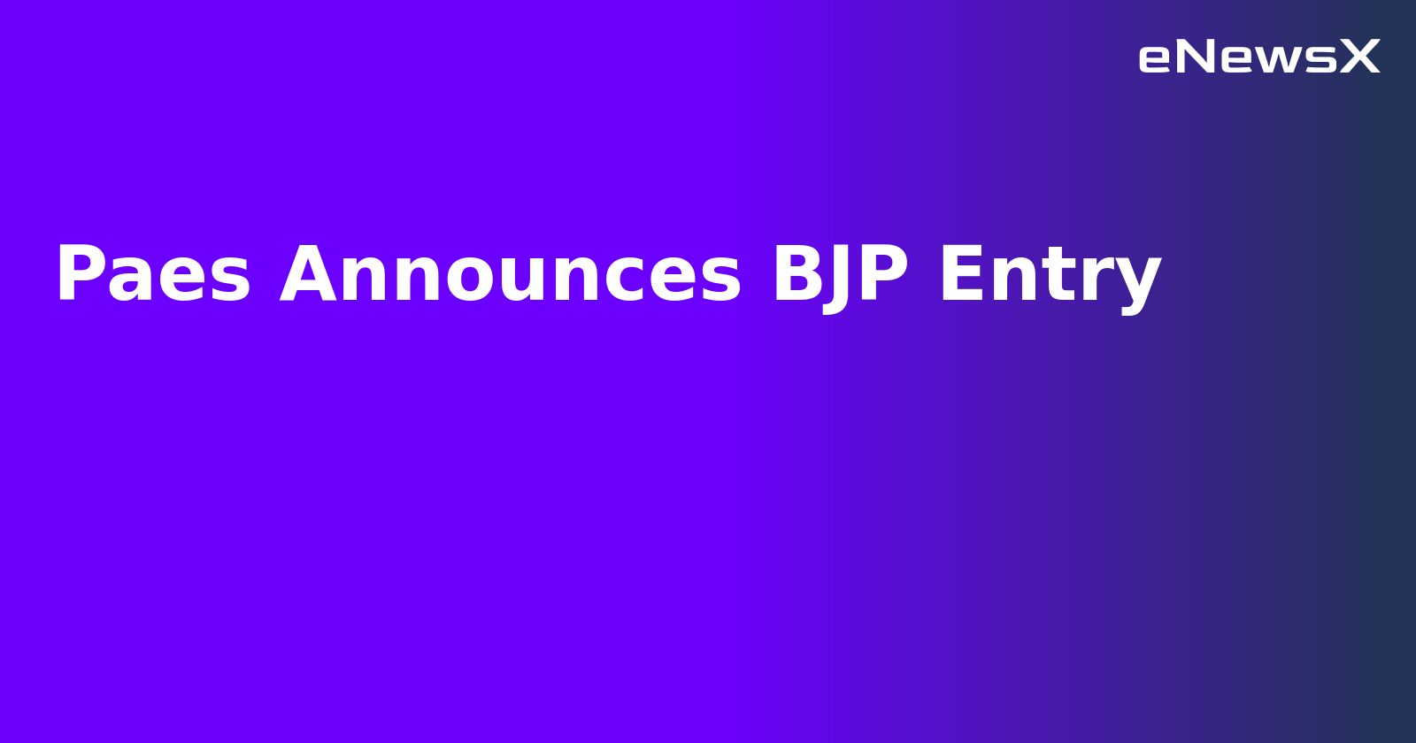 Paes Announces BJP Entry.webp