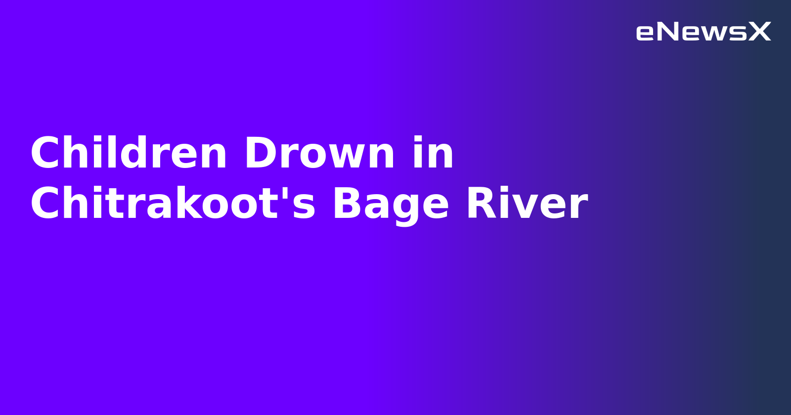 Children Drown in Chitrakoot's Bage River.webp
