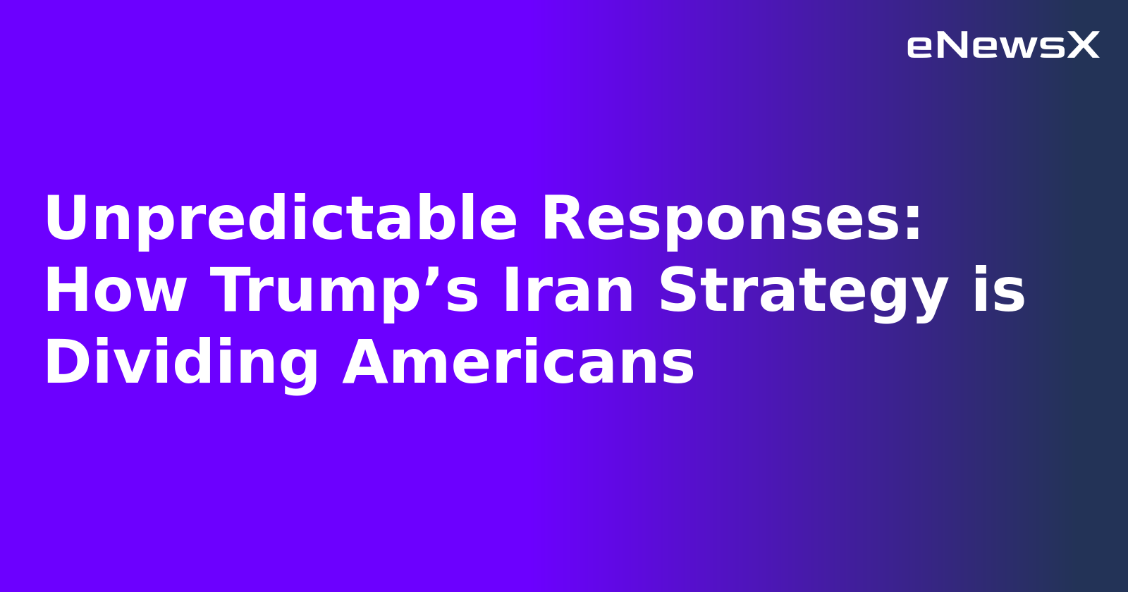 Unpredictable Responses: How Trump’s Iran Strategy is Dividing Americans.webp