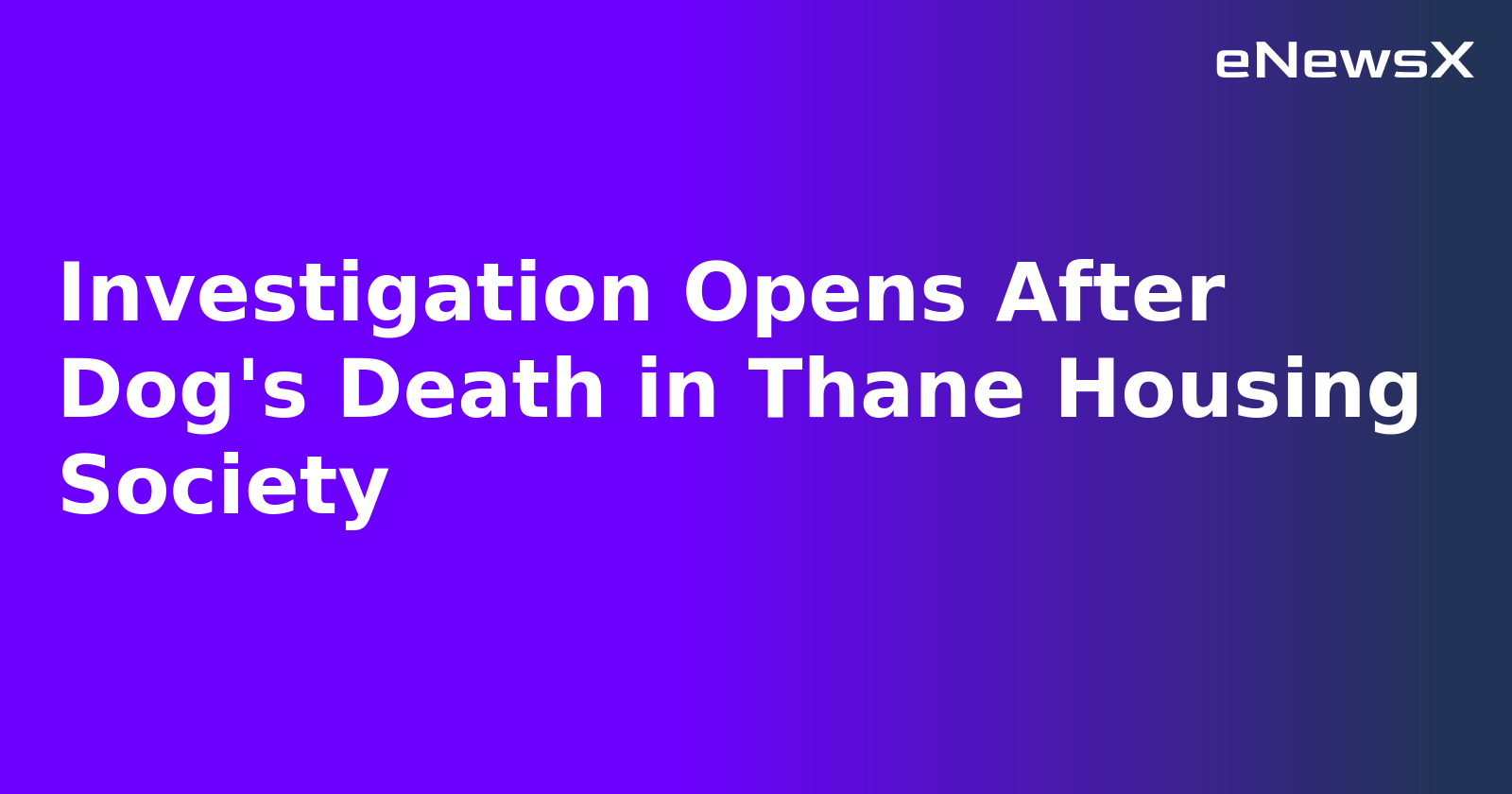 Investigation Opens After Dog's Death in Thane Housing Society.webp