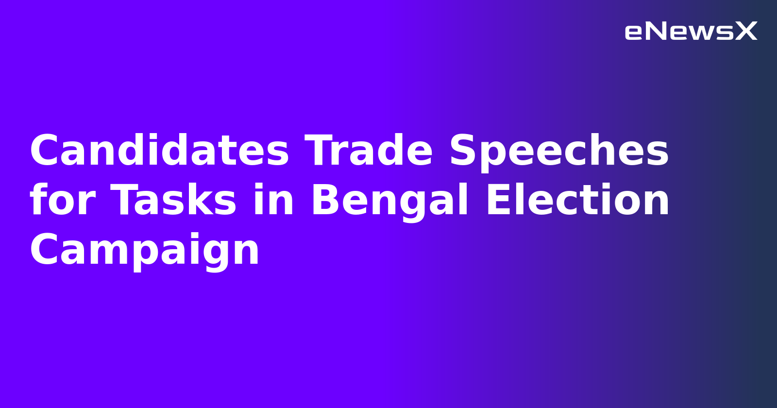 Candidates Trade Speeches for Tasks in Bengal Election Campaign.webp
