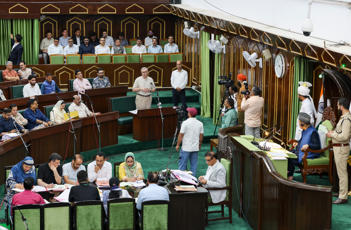 Speaker Urges CM to Address Officer Presence in Assembly.webp