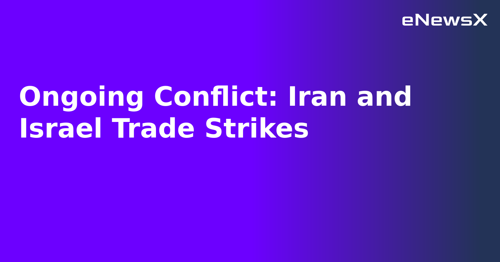 Ongoing Conflict: Iran and Israel Trade Strikes