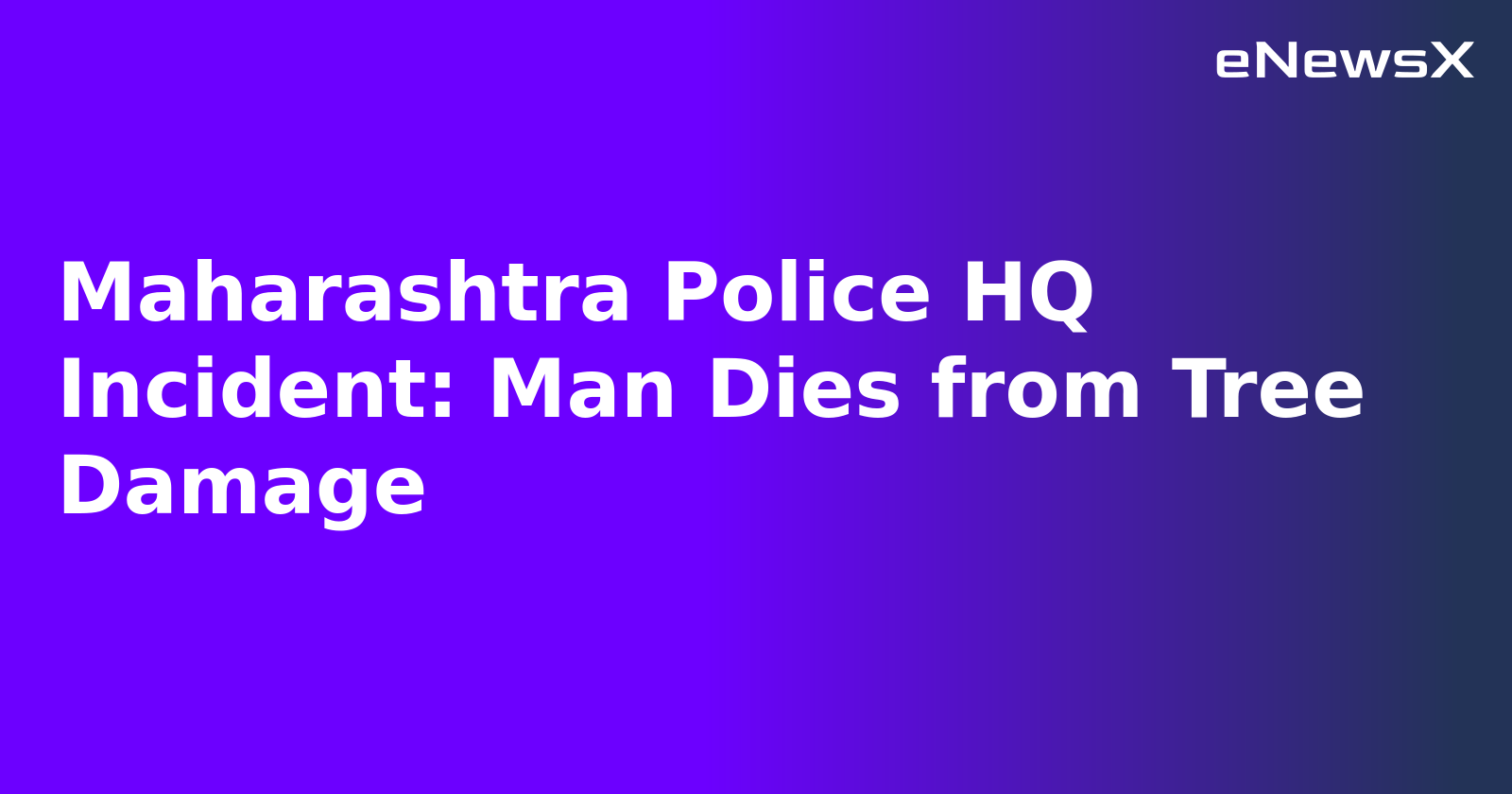 Maharashtra Police HQ Incident: Man Dies from Tree Damage.webp