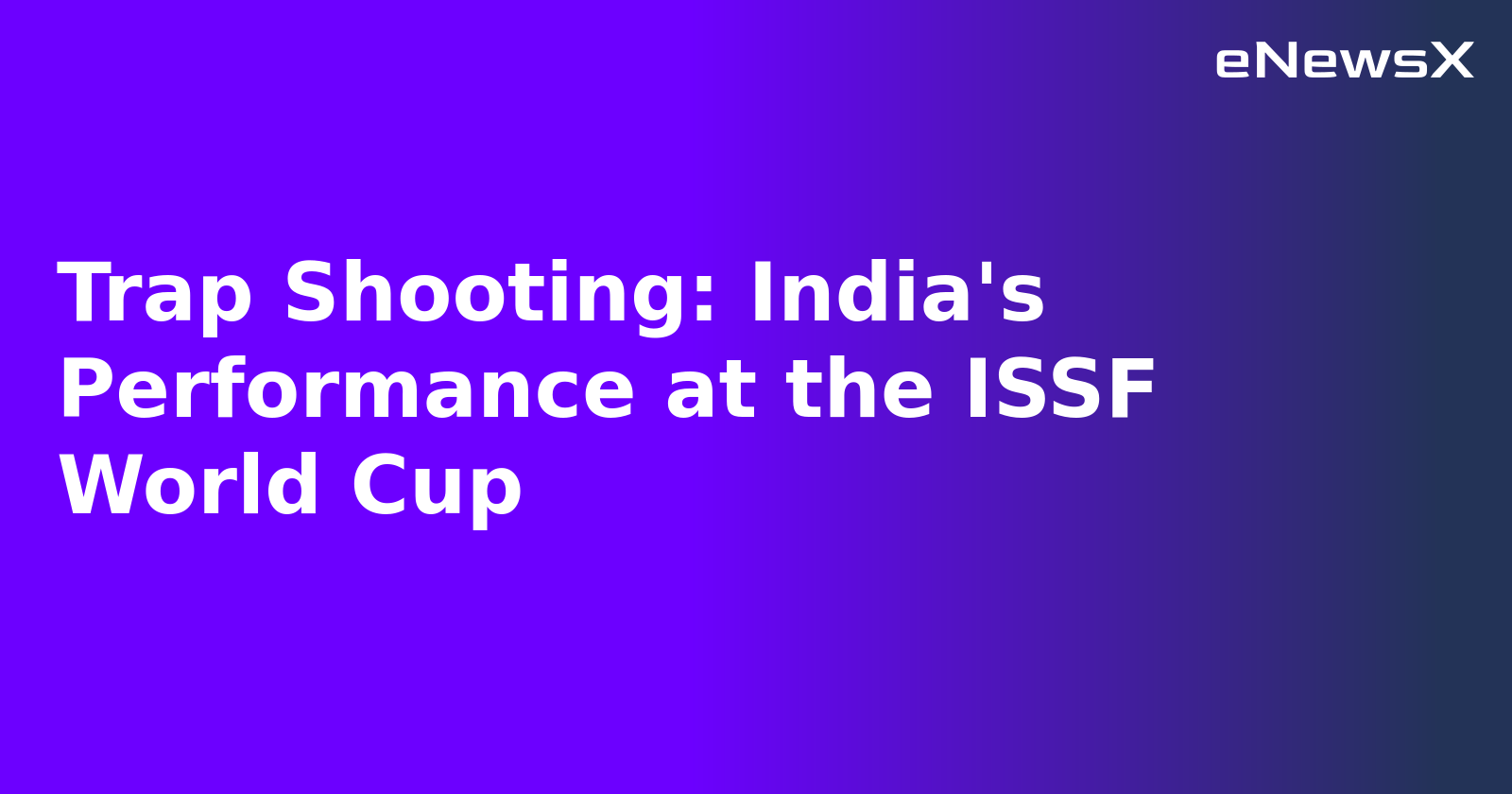 Trap Shooting: India's Performance at the ISSF World Cup.webp