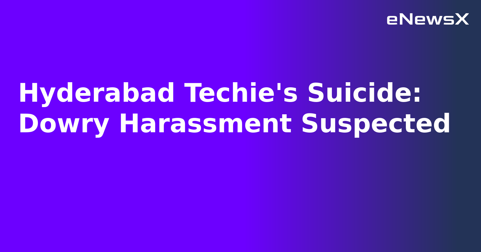 Hyderabad Techie's Suicide: Dowry Harassment Suspected.webp