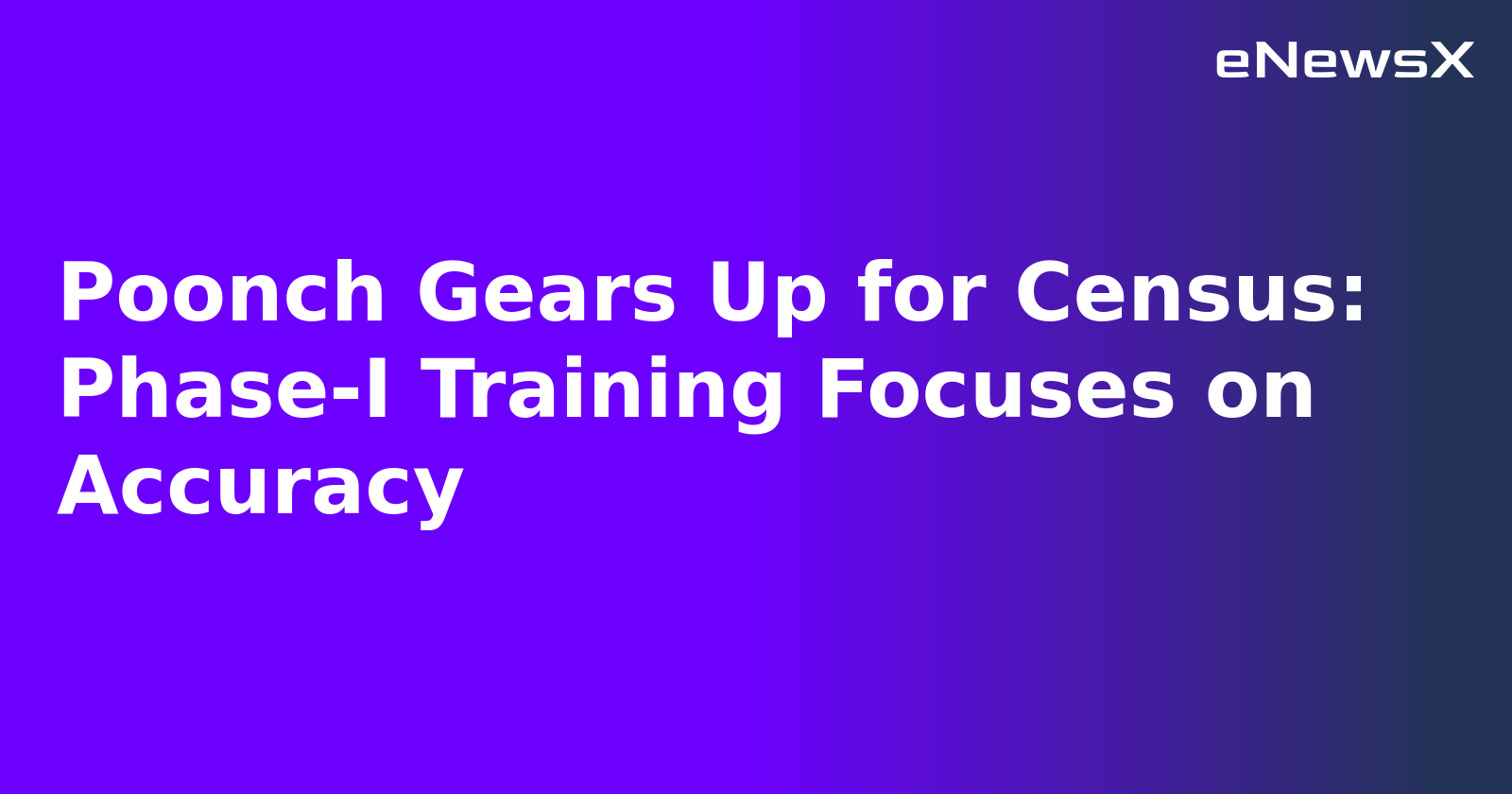 Poonch Gears Up for Census: Phase-I Training Focuses on Accuracy.webp