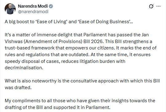 India's Regulatory Framework Modernized: Highlights of the Jan Vishwas Bill