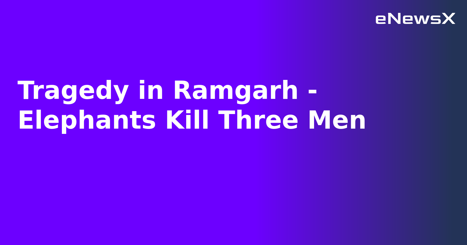 Tragedy in Ramgarh - Elephants Kill Three Men.webp