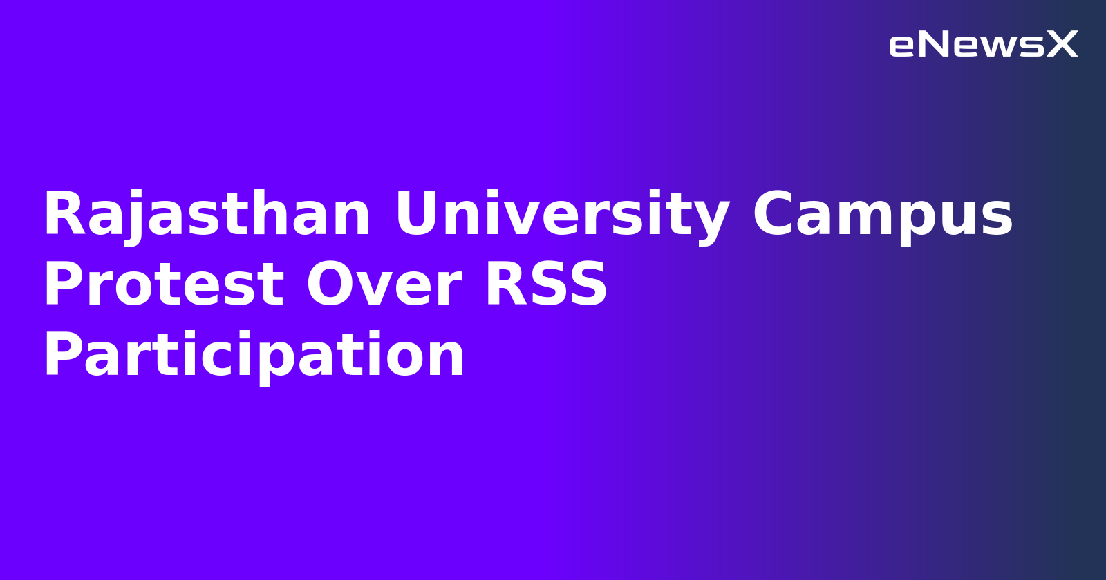 Rajasthan University Campus Protest Over RSS Participation.webp