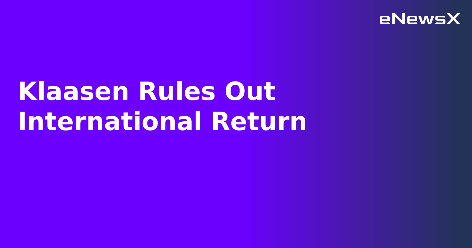 Klaasen Rules Out International Return.webp