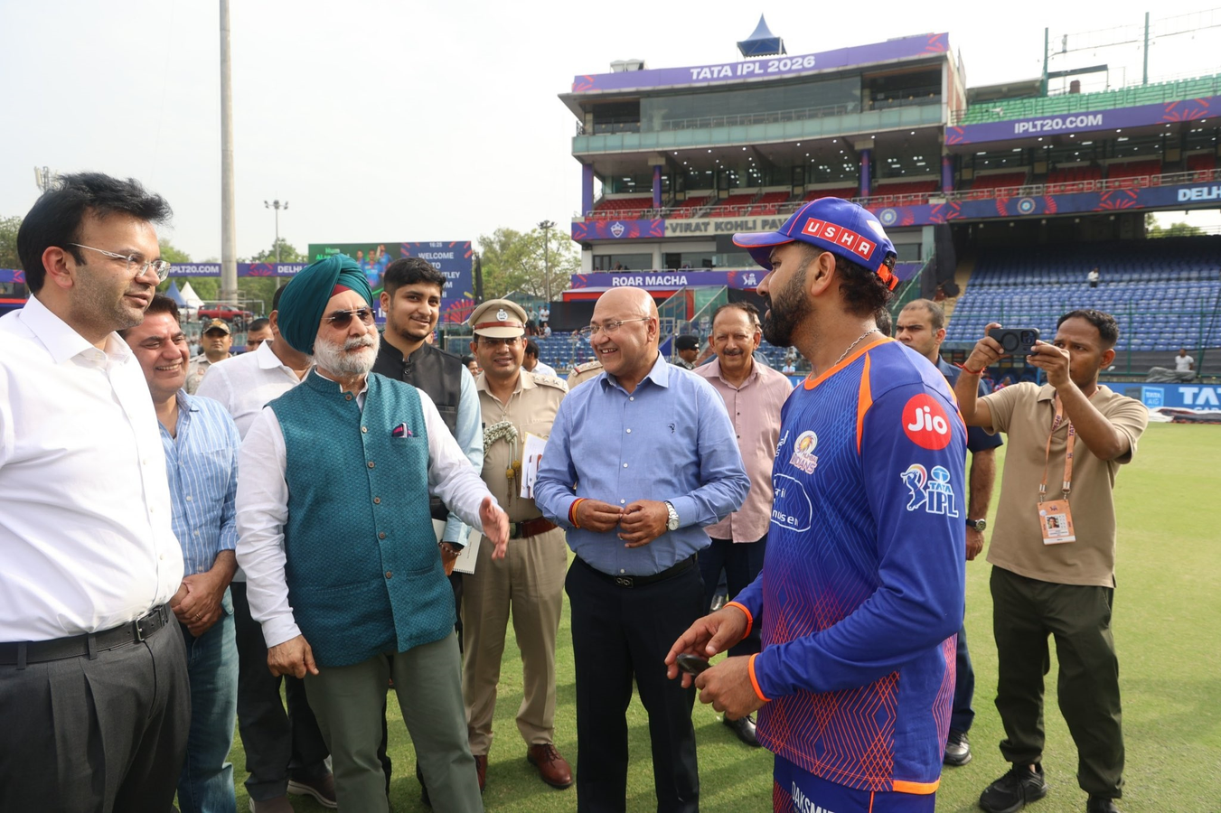 Capitals-MI Clash: LG Visits Stadium to Wish Teams Well.webp