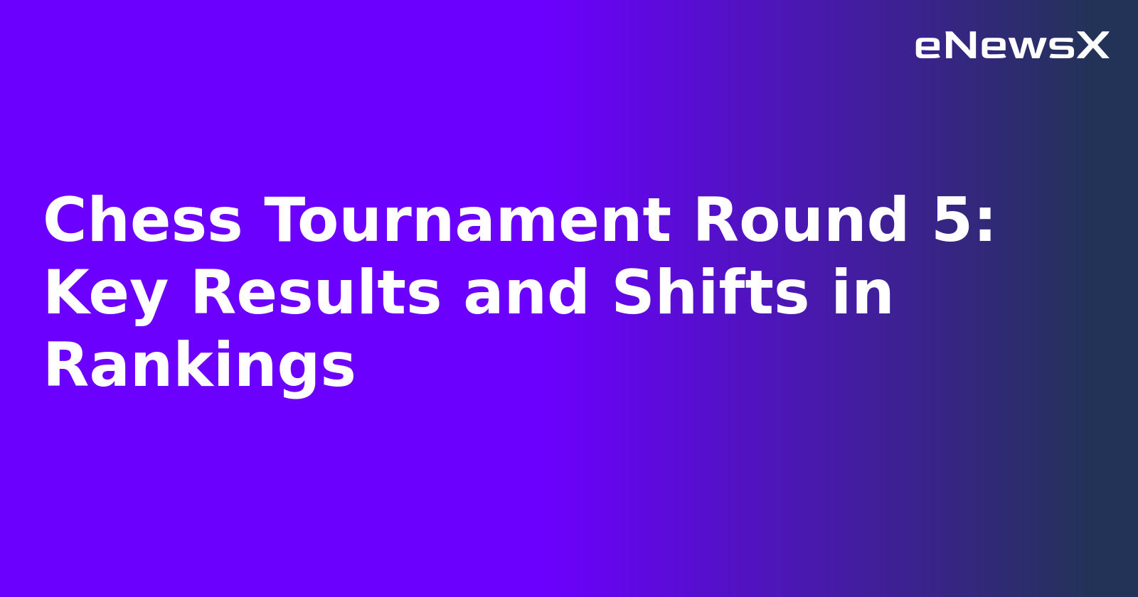 Chess Tournament Round 5: Key Results and Shifts in Rankings