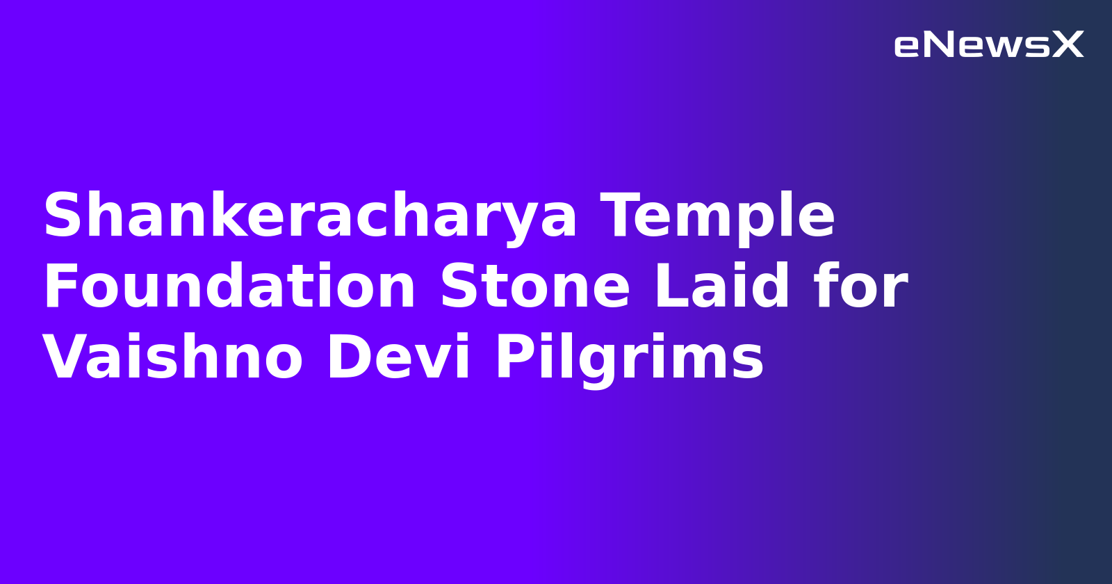 Shankeracharya Temple Foundation Stone Laid for Vaishno Devi Pilgrims.webp