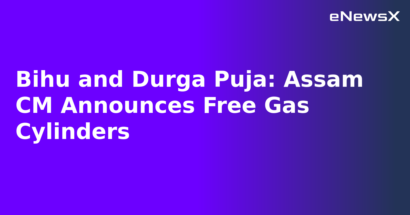 Bihu and Durga Puja: Assam CM Announces Free Gas Cylinders.webp